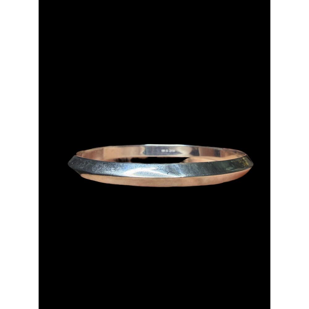 Sterling Silver Knife Edge bangle bracelet 925 DL